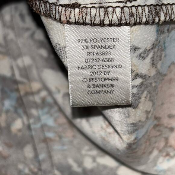 C&B Abstract Floral Print Rustic Boho Jacket Shacket Medium Jewel Tones Brown - Picture 5 of 6